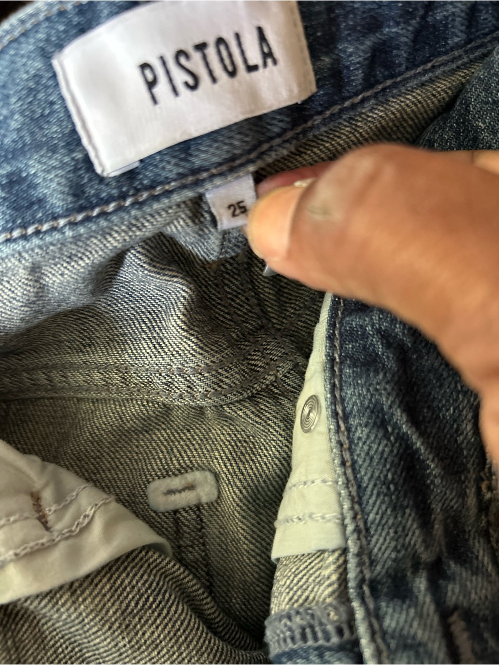 PISTOLA Kacey Mid Rise Cuffed Boyfriend Jeans Size 25 - Picture 9 of 9